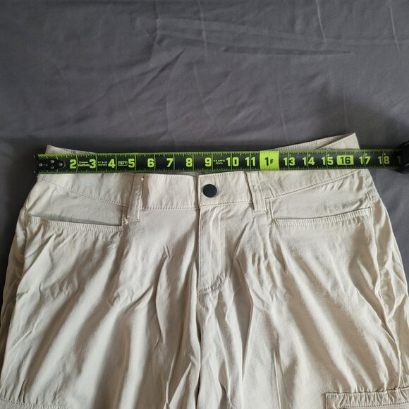 WindRiver Capri Pants Womens 10 Cream Brown Outdoor Cargo Pockets Stretch Hiking - Picture 6 of 12